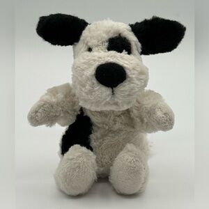 Jellycat Black and White Plush Dog Stuffed Toy 7"